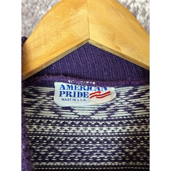 Vintage American Pride Sweater Womens Medium Fair Isle Indie Nordic Retro Y2K US - Picture 3 of 11